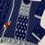 navy-blue embroidered georgette salwar-kameez