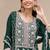 green embroidered georgette salwar-kameez