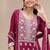 magenta embroidered georgette salwar-kameez