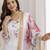 white embroidered chanderi kurti digital print organza jacquard dupatta