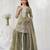 olive embroidered silk salwar-kameez