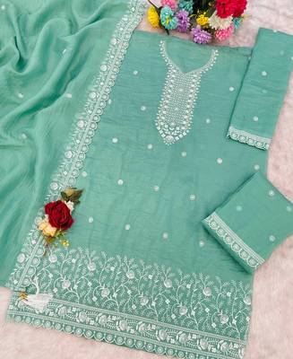 sky-blue embroidered silk salwar-kameez 3