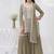 olive embroidered georgette salwar-kameez
