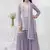lilac embroidered georgette salwar-kameez