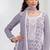 lilac embroidered georgette salwar-kameez