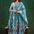 Sky blue chanderi silk embroidered kurta pant dupatta