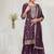 purple embroidered silk salwar-kameez