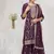 purple embroidered silk salwar-kameez