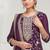 purple embroidered silk salwar-kameez
