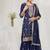 blue embroidered silk salwar-kameez