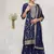 blue embroidered silk salwar-kameez