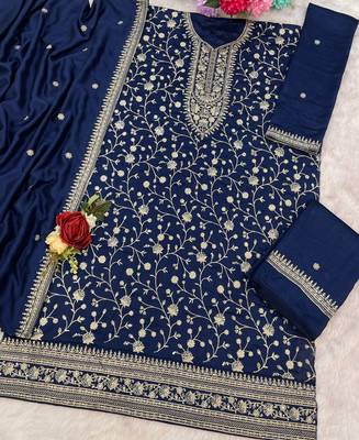 blue embroidered silk salwar-kameez 3