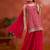 red embroidered georgette salwar-kameez