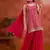 red embroidered georgette salwar-kameez