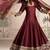maroon embroidered silk anarkali-salwar-kameez