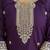 Purple viscose chanderi embroidered suit jacquard organza dupatta