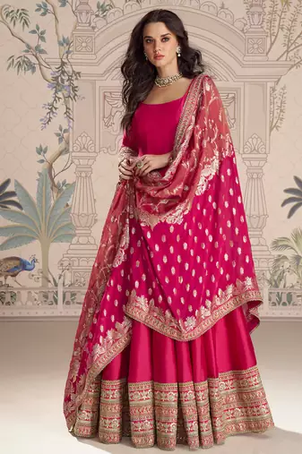 pink embroidered silk anarkali-salwar-kameez