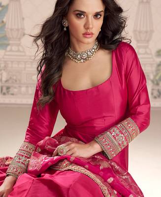 pink embroidered silk anarkali-salwar-kameez 2