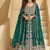 green embroidered chiffon anarkali-salwar-kameez