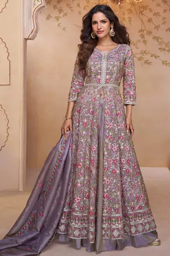 ivory embroidered shimmer anarkali-salwar-kameez