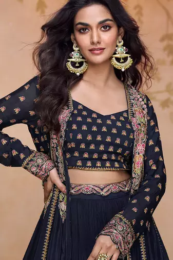 navy-blue embroidered chiffon anarkali-salwar-kameez