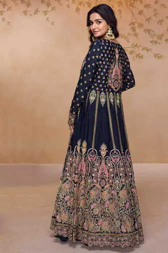navy-blue embroidered chiffon anarkali-salwar-kameez