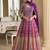 purple embroidered georgette anarkali-salwar-kameez