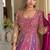 magenta embroidered georgette anarkali-salwar-kameez