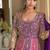 purple embroidered georgette anarkali-salwar-kameez
