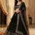 Black Georgette Sequins Embroidered Lehenga Set