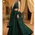 Green Net Sequins Umbrella Lehenga Choli