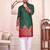 Green dola silk straight kurta with foil work