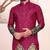 Purple dola silk straight kurta with foil work