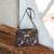 Women Brown Floral Mini Sling Bag Stylish Chain Bow Shoulder Purse