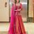 Pink simmer silk party wear  embroidery Skirt suit