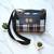 Women Black Checkered Mini Sling Bag Bow Chain Stylish Shoulder Purse