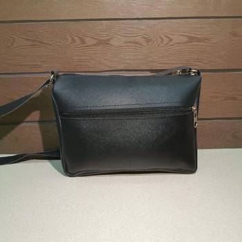 Women Black Checkered Mini Sling Bag Bow Chain Stylish Shoulder Purse 4