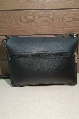Women Black Checkered Mini Sling Bag Bow Chain Stylish Shoulder Purse