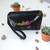 Women Black Floral Mini Sling Bag Bow Chain Stylish Shoulder Purse