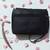 Women Black Floral Mini Sling Bag Bow Chain Stylish Shoulder Purse