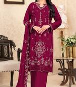 red velvet embroidered sequin suit