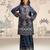 navy blue crepe gharara suit - full stitched free size