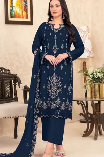 navy blue velvet embroidered sequin suit