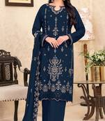 navy blue velvet embroidered sequin suit