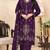 purple velvet embroidered sequin suit