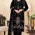 black velvet embroidered sequin suit