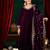 Dark wine velvet a-line kurta pant & dupatta