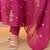 Rani pink embroidered rayon kurta pant chanderi dupatta