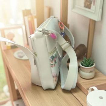 Women Cream Floral Sling Bag Bow Chain Mini Stylish Shoulder Purse 2