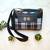 Women Black Checkered Sling Bag Bow Chain Stylish Shoulder Purse
